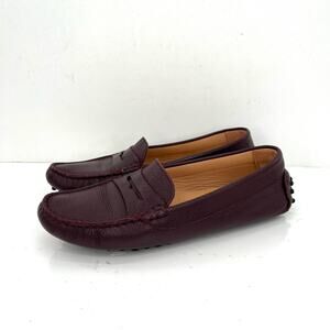 M. GEMI women’s burgundy leather driving mocassins loafers shoes